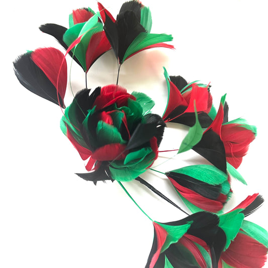 Multi-colour "Valentines Roses"/ Classic Goose Feather Flower Mount