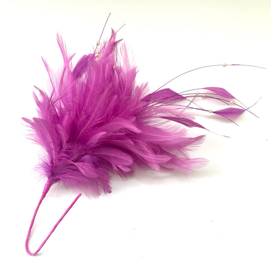 Simple Bead Design Hackle Feather Mount