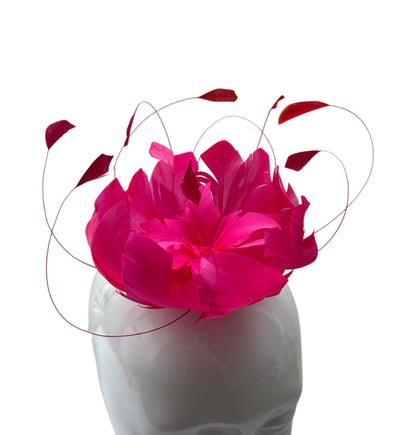 13cm Curled Feather Flower Bud with Coque Feather DS260506