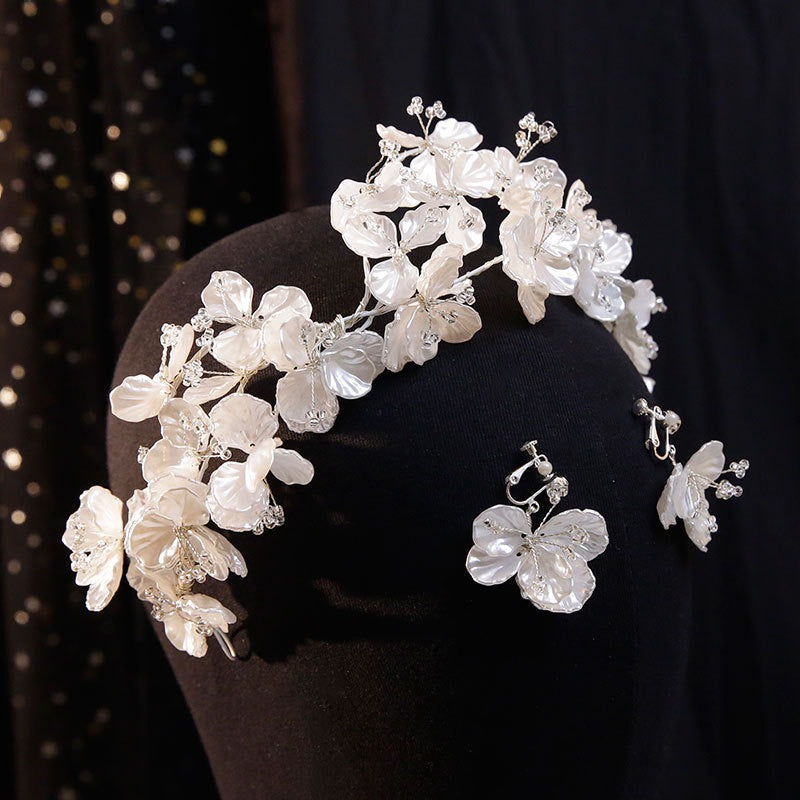 Handmade Shell Flower Headband Set 03