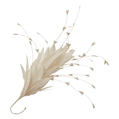 Goose and Long Trimmed Coque Feather Mount FM514