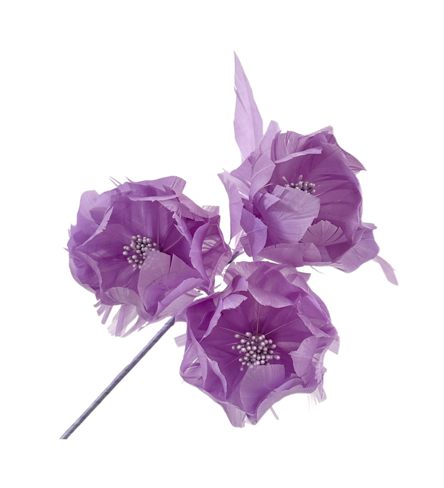 Set de tres flores de plumas de ganso FM045