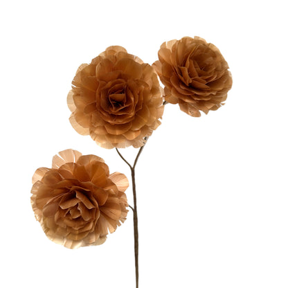 Long-Stemmed Three Small Feather Flower Rose Bud Spray FG26050C