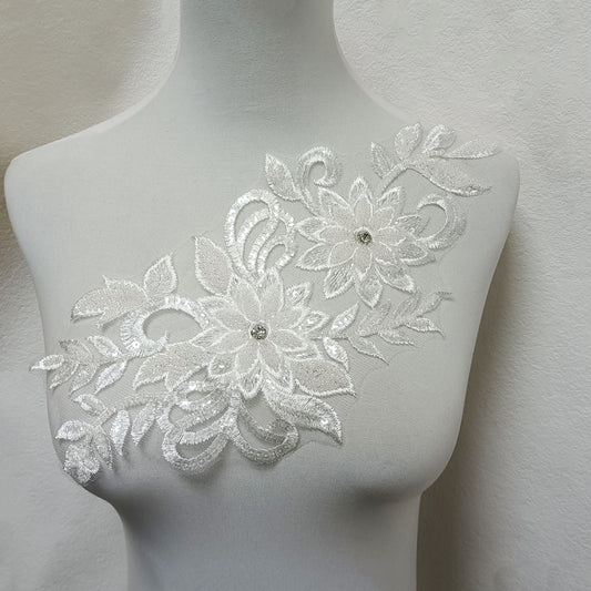 Sewing Sequin Flower Embroidery Applique EA15