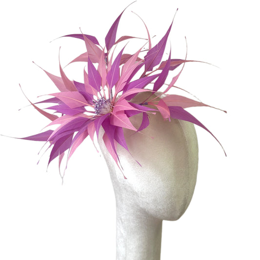 30cm Large Arrow Shape Feather Flower Set for Millinery & Hat Decoration - DS250703