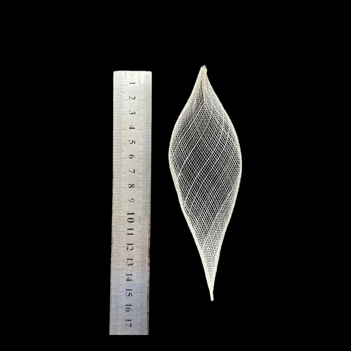 5cm Wide Millinery Ivory Sinamay Leaves-Pack of 5