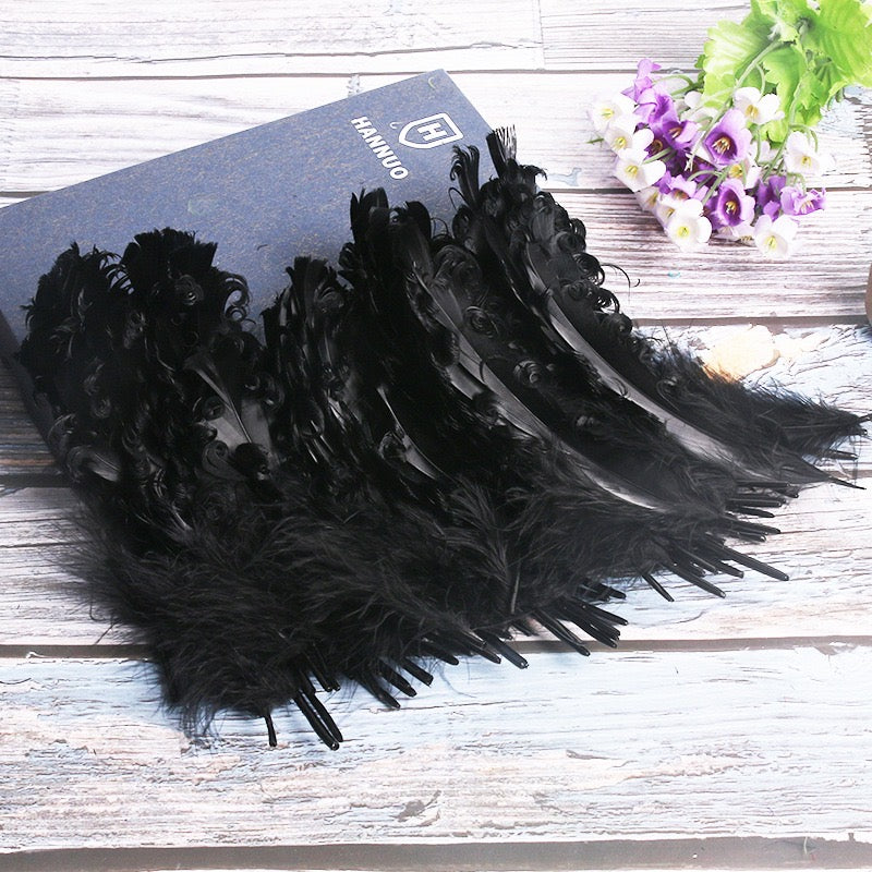 15 CM Curled Goose Feather 50 PCS
