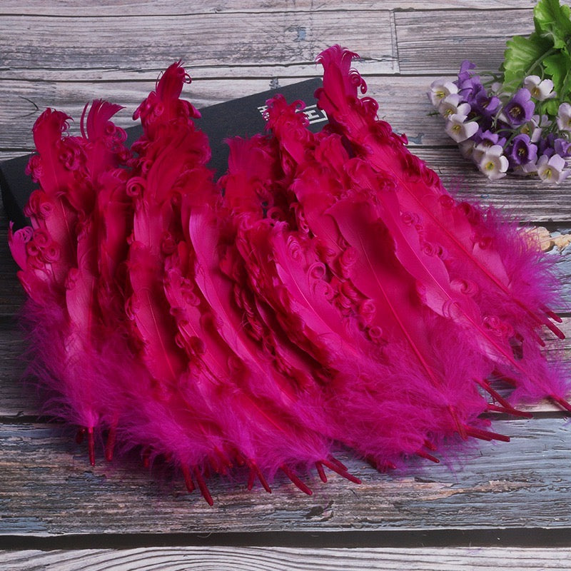15 CM Curled Goose Feather 50 PCS