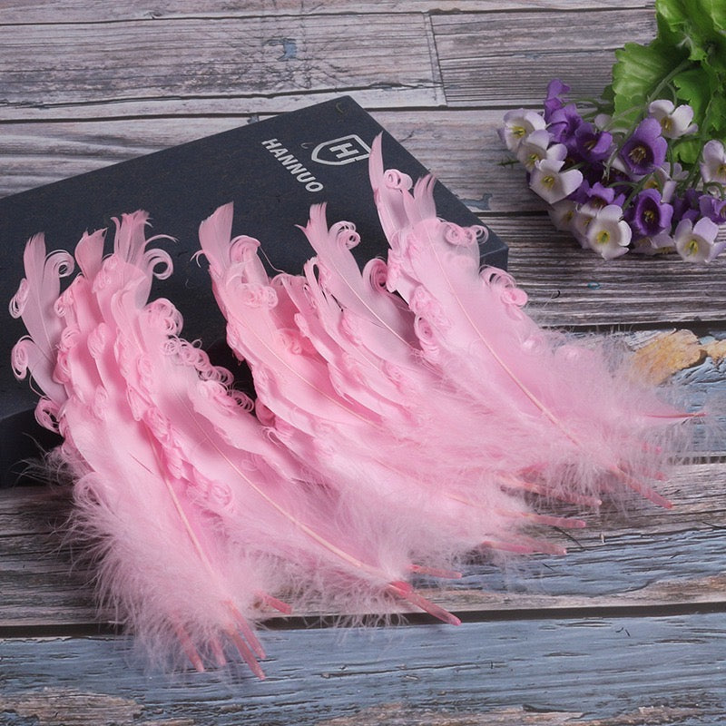 15 CM Curled Goose Feather 50 PCS