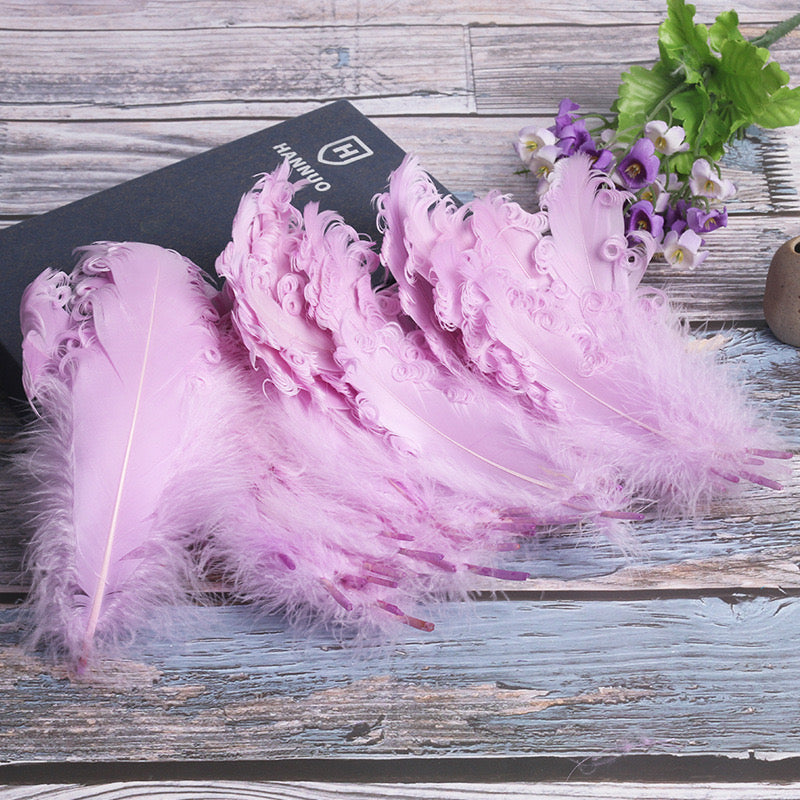 15 CM Curled Goose Feather 50 PCS