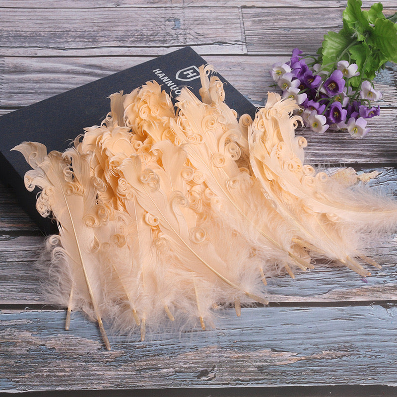 15 CM Curled Goose Feather 50 PCS