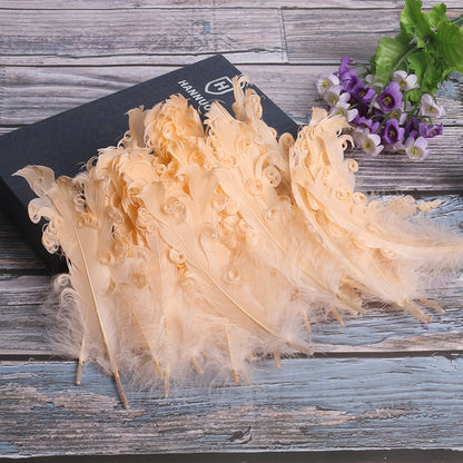 15 CM Curled Goose Feather 50 PCS