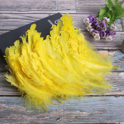 15 CM Curled Goose Feather 50 PCS