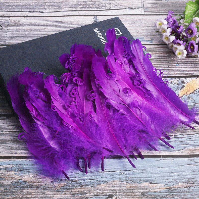 15 CM Curled Goose Feather 50 PCS