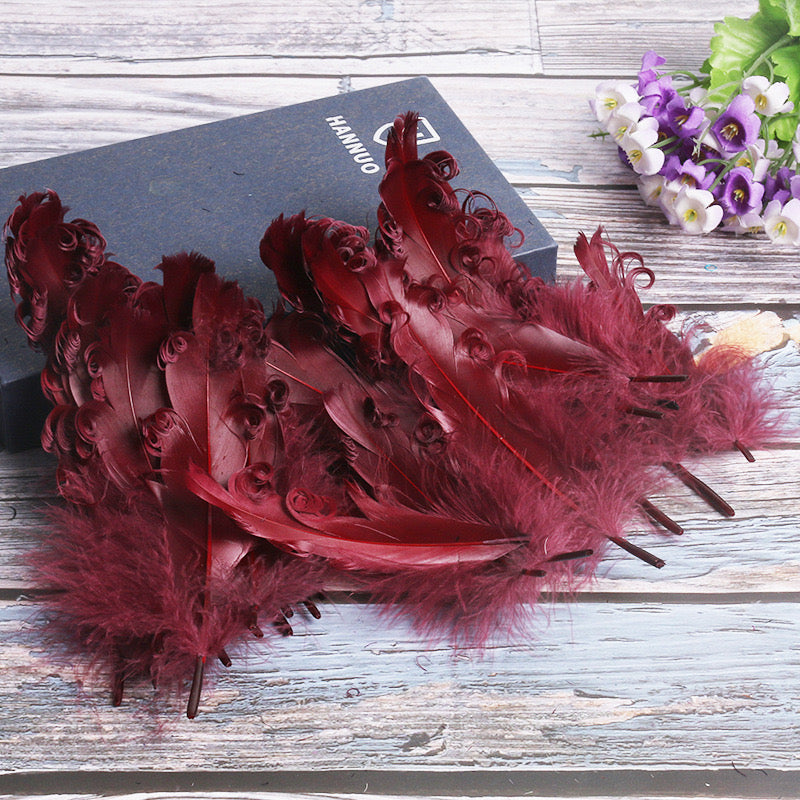 15 CM Curled Goose Feather 50 PCS