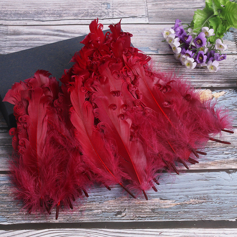 15 CM Curled Goose Feather 50 PCS