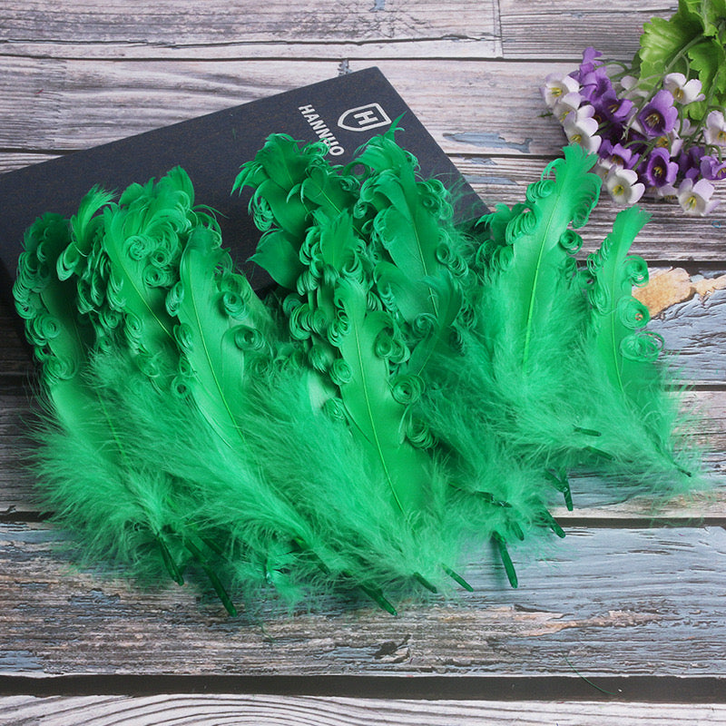 15 CM Curled Goose Feather 50 PCS