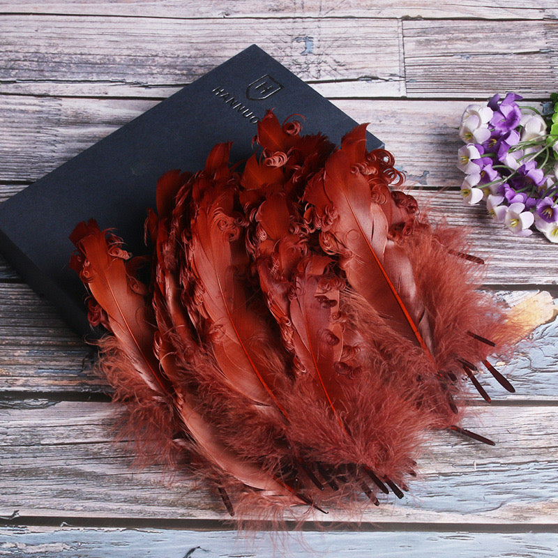 15 CM Curled Goose Feather 50 PCS
