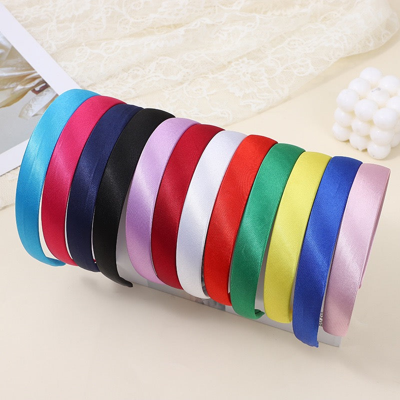 16 colours 20mm Satin Covered Metal Headband