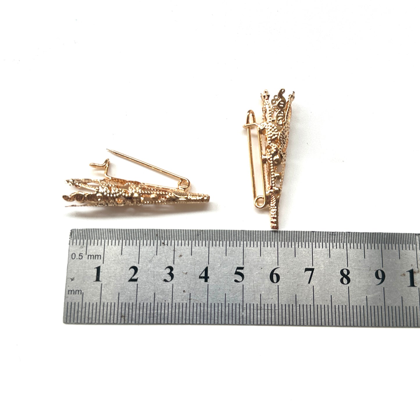Hollow Copper Metal Brooch Accessories for DIY Headwear