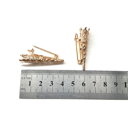 Hollow Copper Metal Brooch Accessories for DIY Headwear