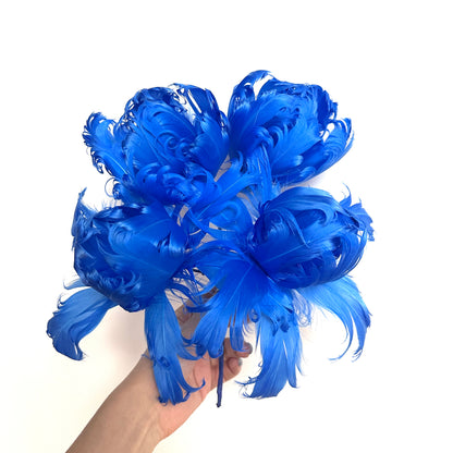 Handmade Curled Leaf Feather Flower Millinery Hat Mount DS25050A