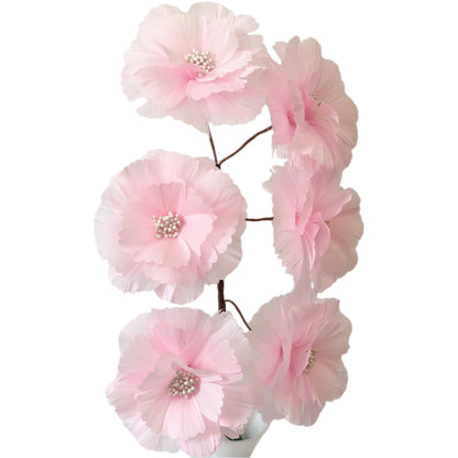 Long-Stemmed Six Feather Flower Round Edge Flower Spray FG260710