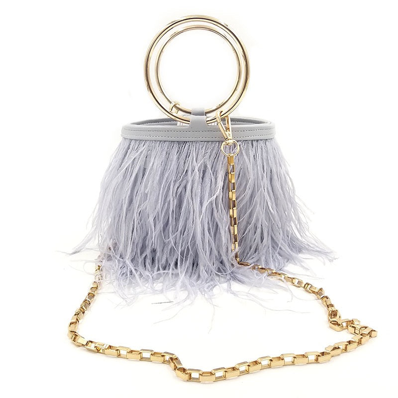 Ostrich Feather Handbag FB01