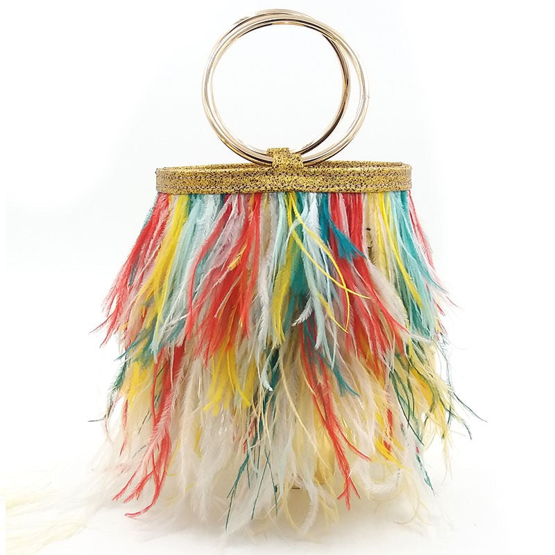Ostrich Feather Handbag FB01
