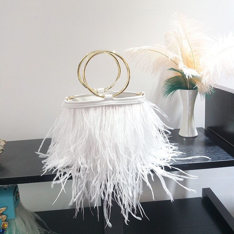 Ostrich Feather Handbag FB01