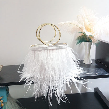 Ostrich Feather Handbag FB01