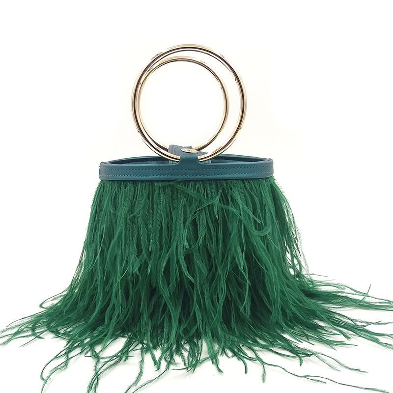 Ostrich Feather Handbag FB01