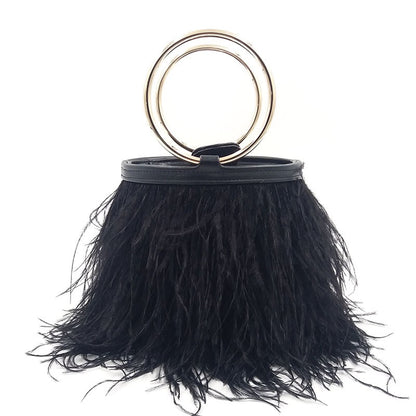 Ostrich Feather Handbag FB01