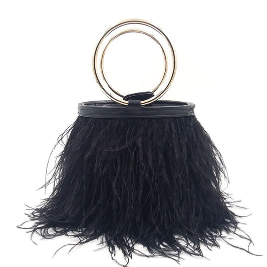 Ostrich Feather Handbag FB01