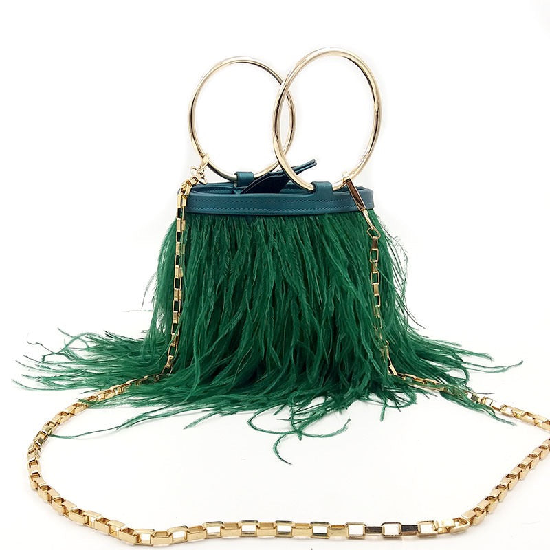 Ostrich Feather Handbag FB01