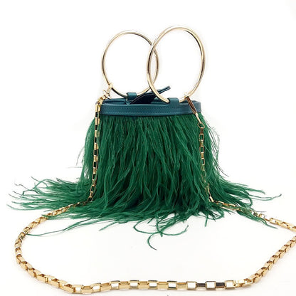 Ostrich Feather Handbag FB01