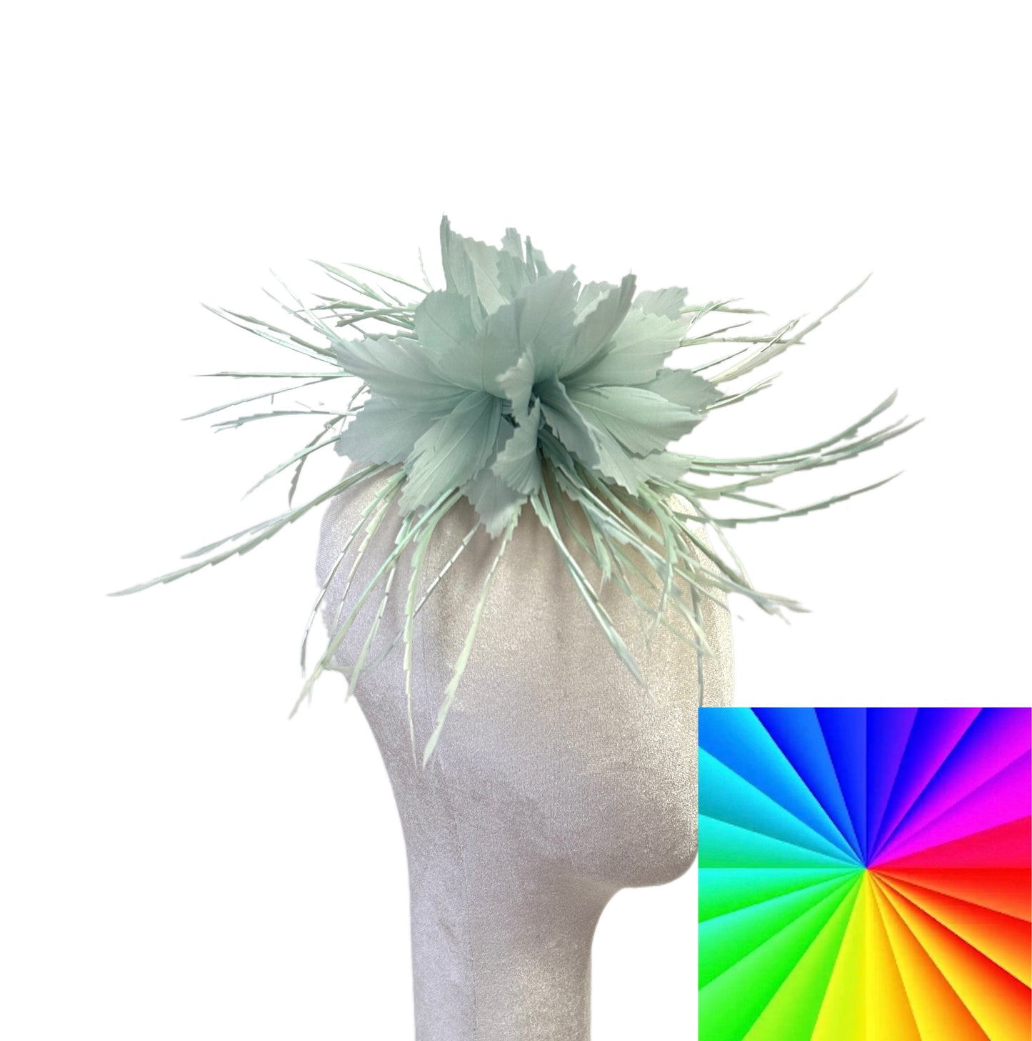 Zigzag Goose Biot Feather Flower Mount DS260626