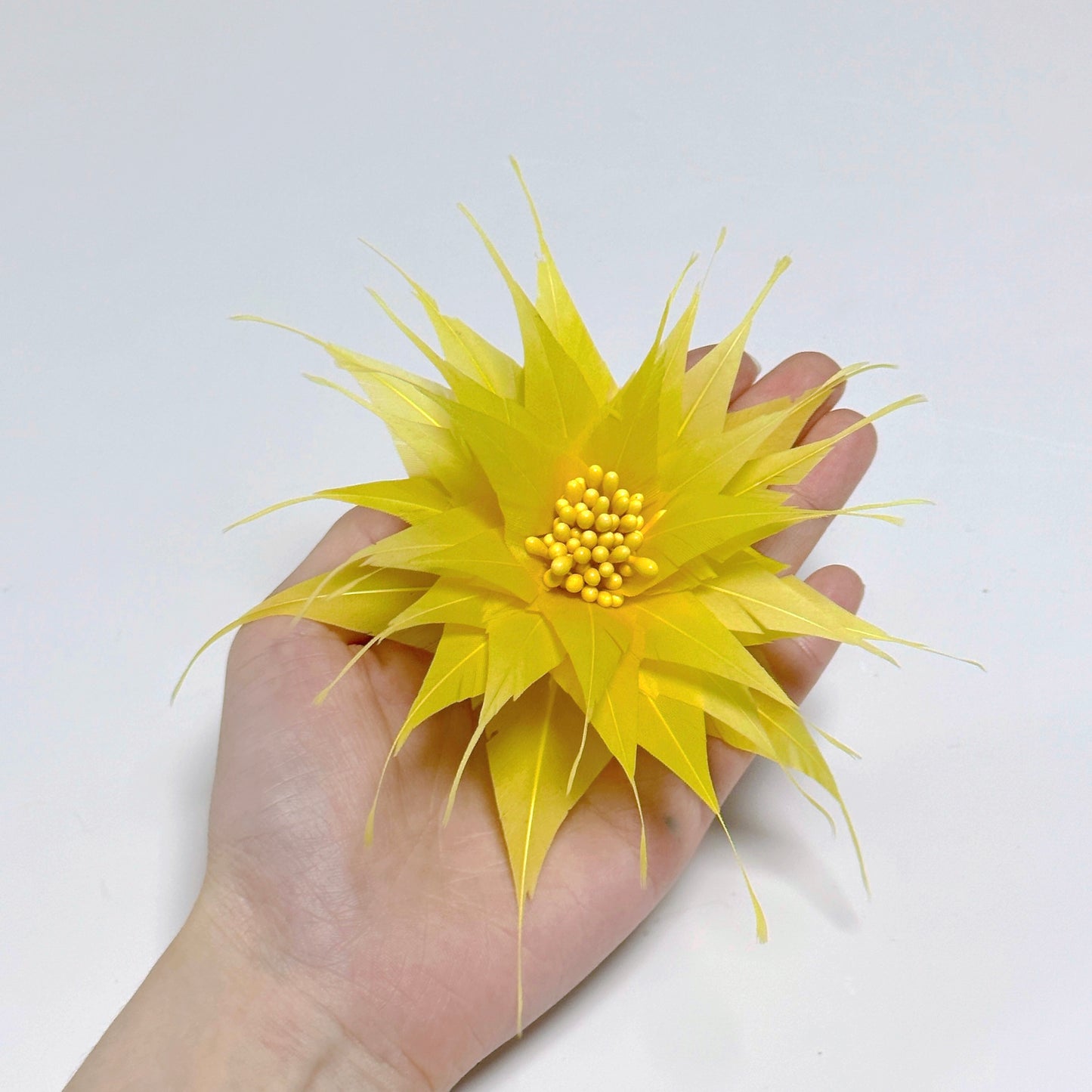 13cm Wide Tiny Handmade Feather Flower