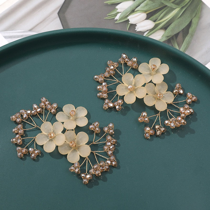 Bead Rhinestone Flower String BF04