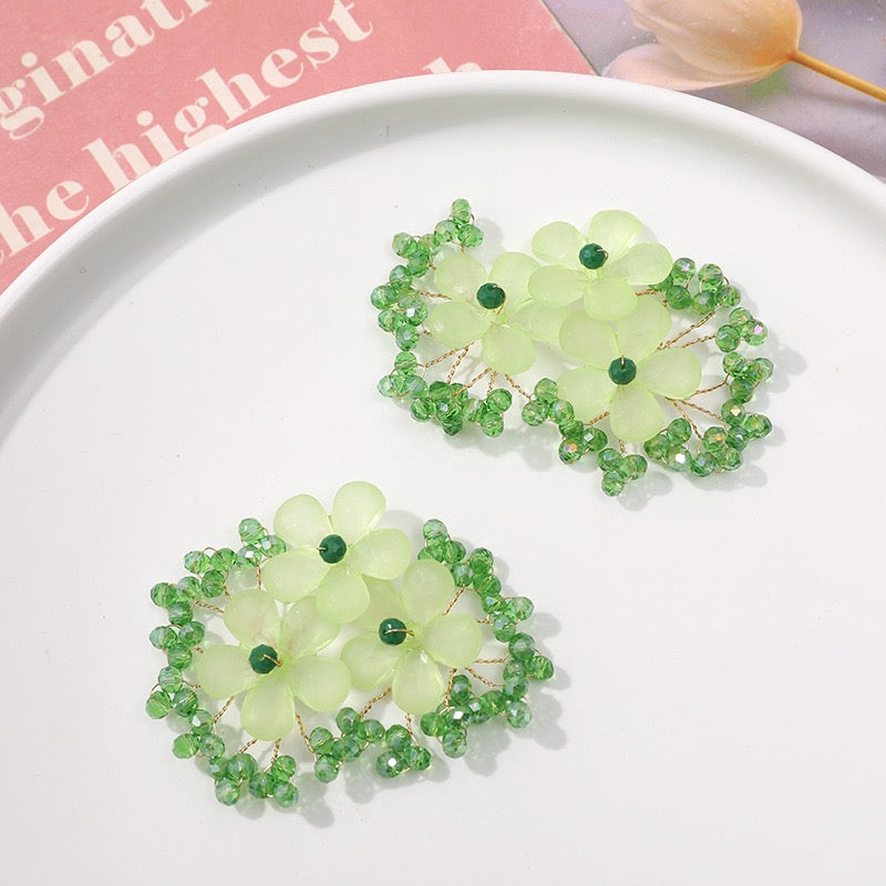 Bead Rhinestone Flower String BF04