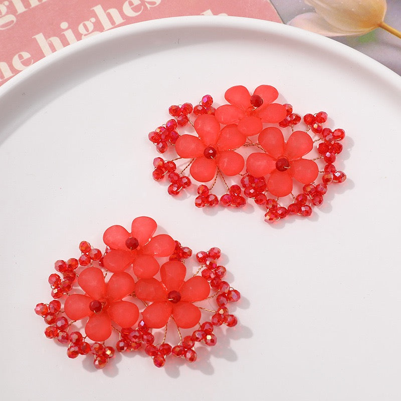 Bead Rhinestone Flower String BF04
