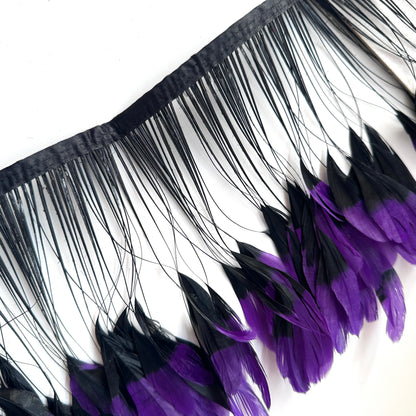 Two colour Coque Feather Trim