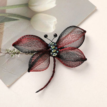 Copper Wire Bead Flower Dragonfly BF06