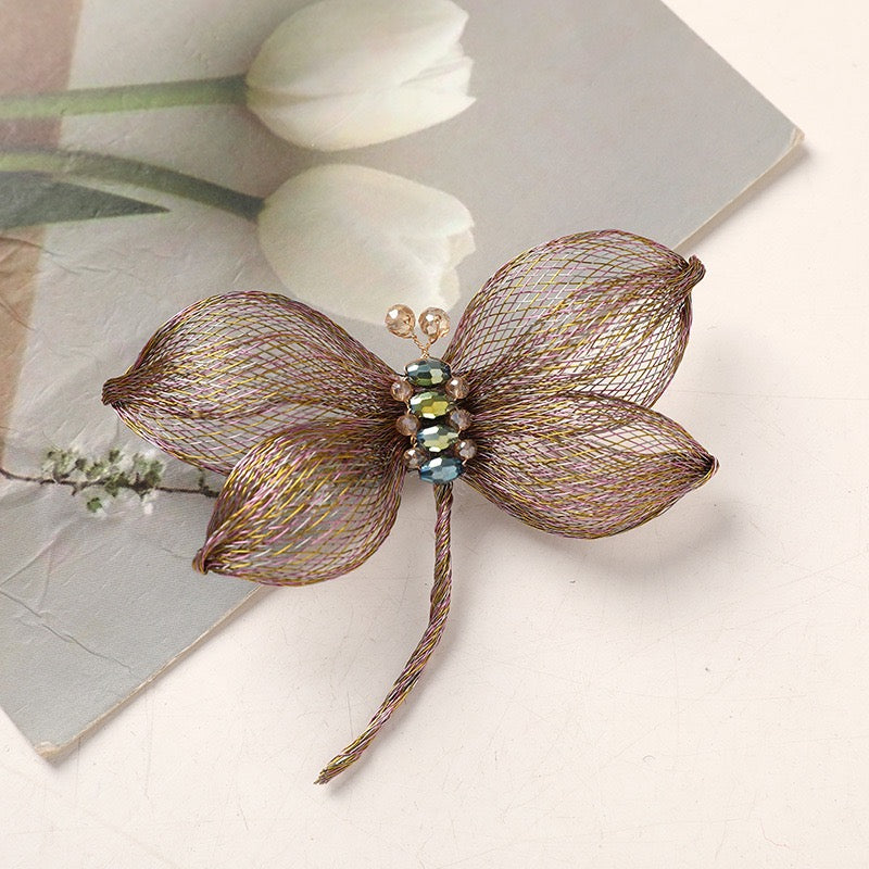 Copper Wire Bead Flower Dragonfly BF06