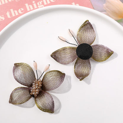 Copper Wire Bead Butterfly Flower BF08