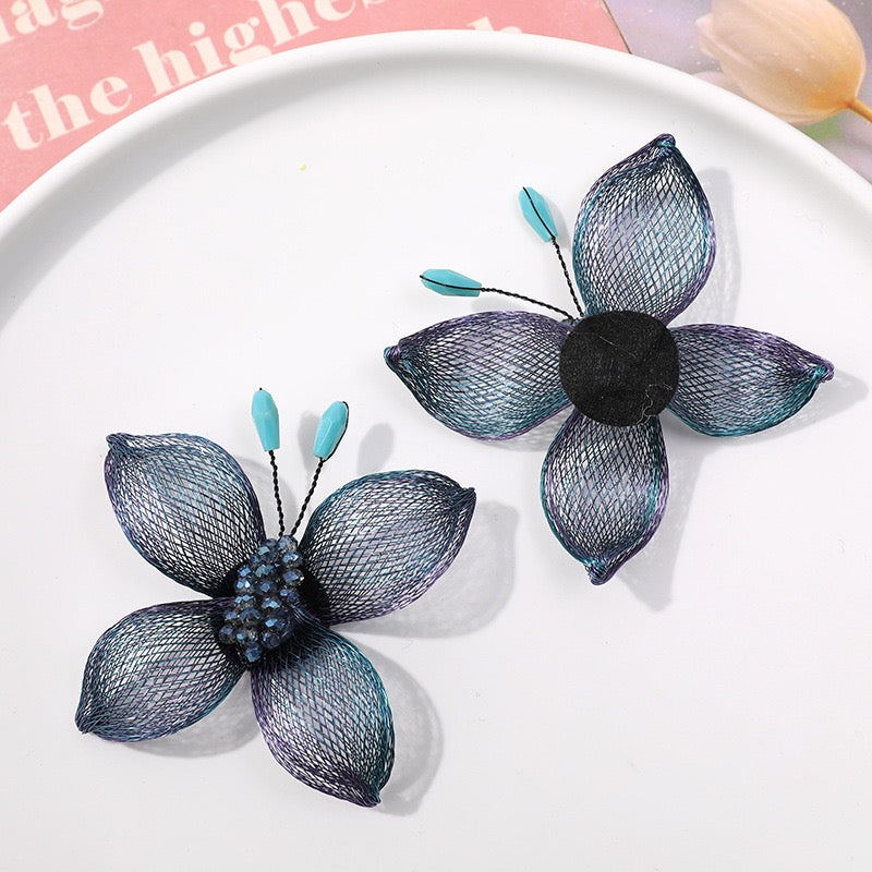 Copper Wire Bead Butterfly Flower BF08
