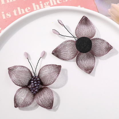 Copper Wire Bead Butterfly Flower BF08