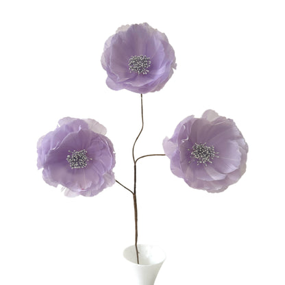Long-Stemmed Round Edge Feather Flower Spray FG260714