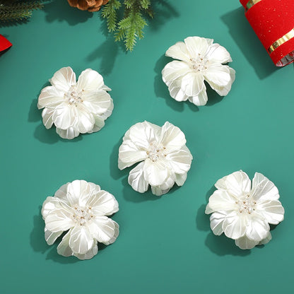 White Acrylic Bead Flower BF13