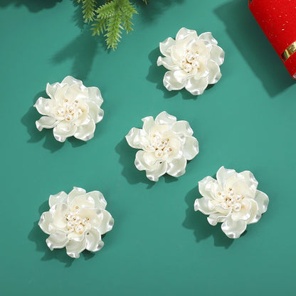 White Acrylic Bead Flower BF13
